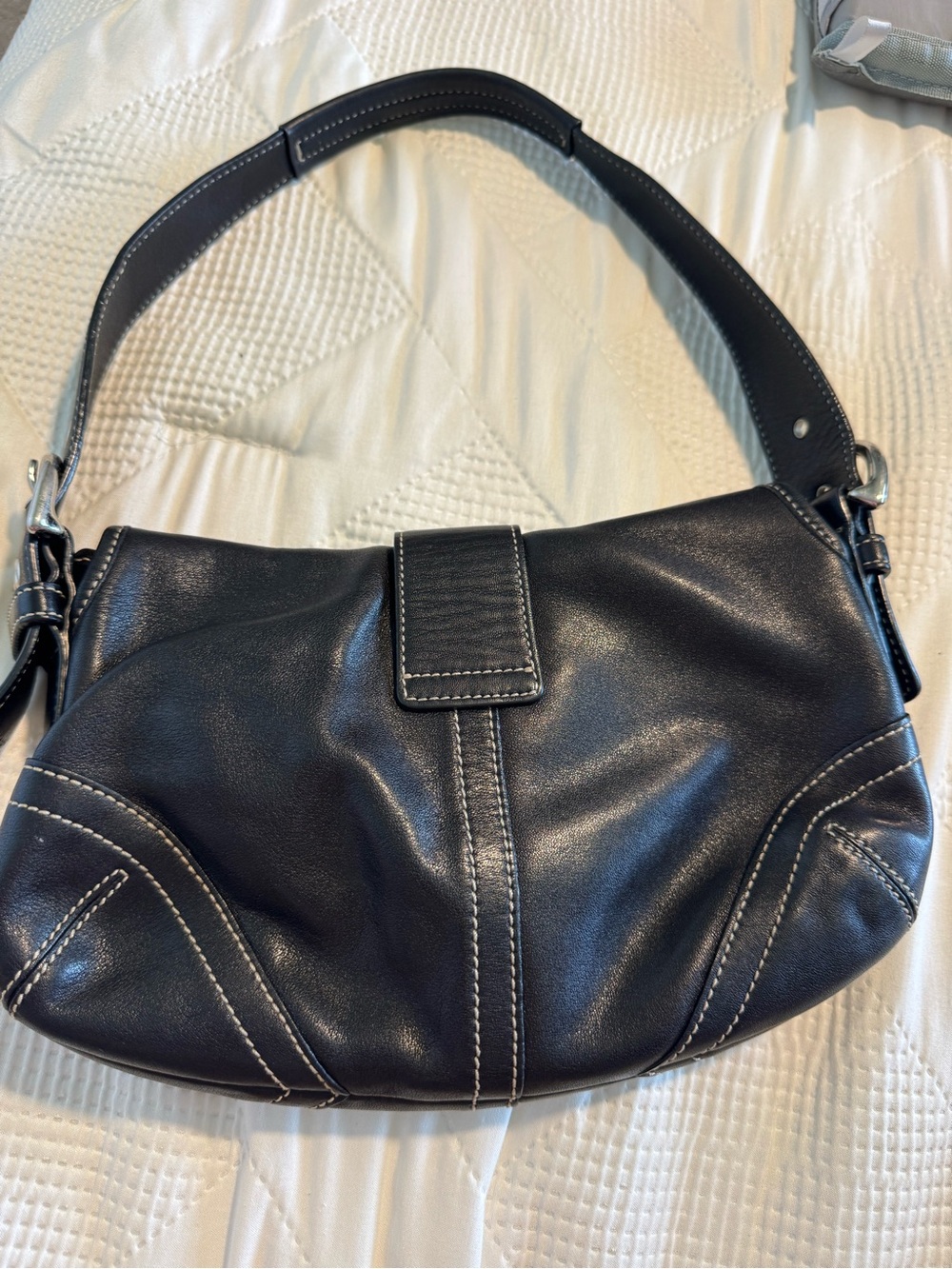 Vintage Coach Soho black Leather Shoulder Bag - Picture 2 of 6